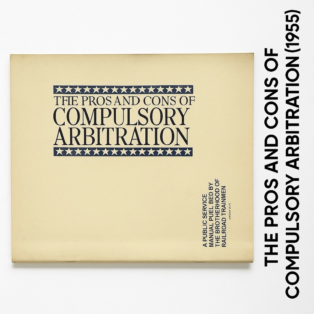 The Pros and Cons ofCompulsory Arbitration 1955 Brotherhood of Railroad Trainmen